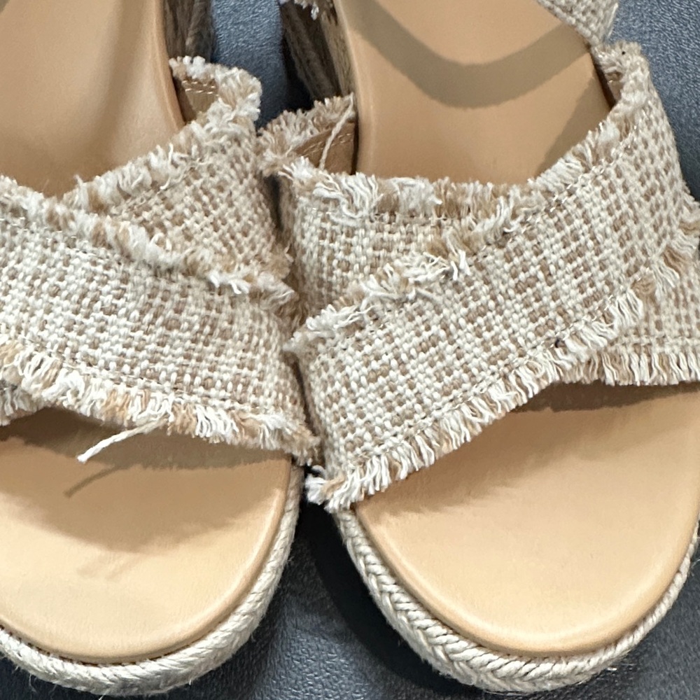 Dolce Vita Cream and Tan Wedge Sandals - Picture 3 of 10
